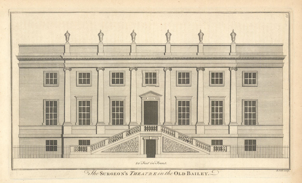 The Surgeon's Theatre in the Old Bailey by Benjamin Cole 1760 print
